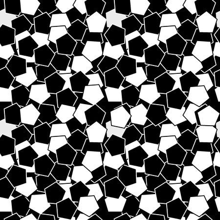 Seamless black white polygon patternのイラスト素材