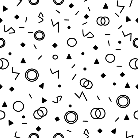 Seamless abstract black figure patternのイラスト素材