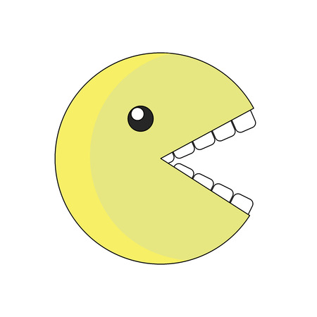 Yellow emoji with teeth symbolのイラスト素材