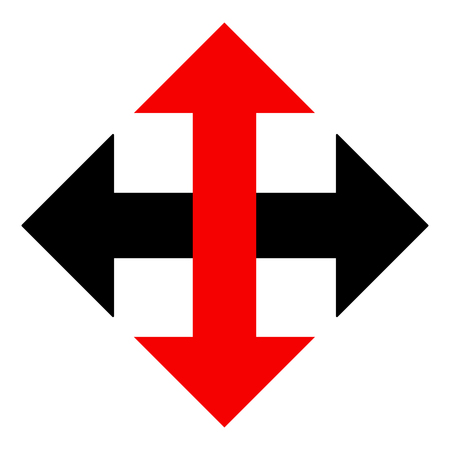 Abstract black red arrow symbolのイラスト素材