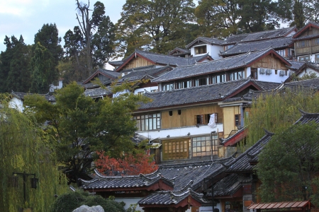 China lijiang old buildingsの写真素材