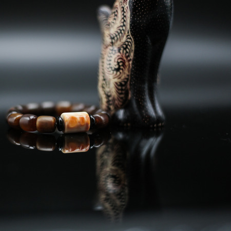 Ox horn bone tridacna hand stringの写真素材