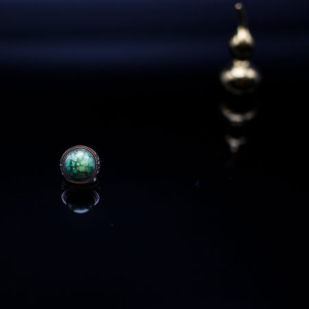 Turquoise rings and hoist