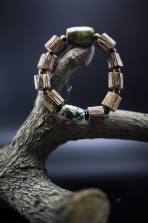 Turquoise Beads Agarwoodの写真素材
