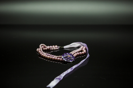 Pearl Necklace pinkの写真素材