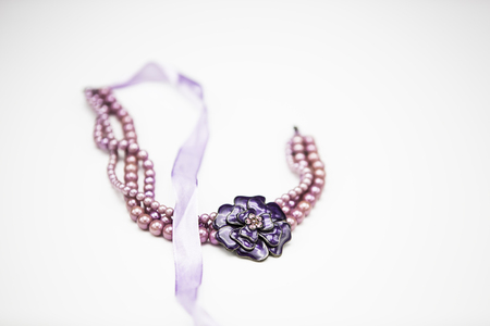 Pink Pearl Necklaceの写真素材