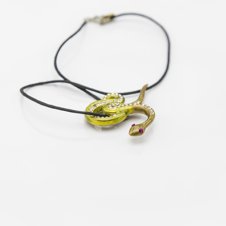 Serpentine necklace pendantの写真素材