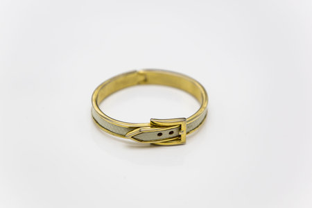 Golden belt braceletの写真素材