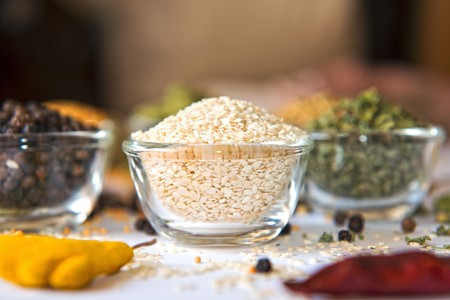 White Sesame and other powdersの写真素材
