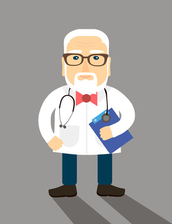 a man by profession a doctor  Isolated illustration in a flat styleのイラスト素材