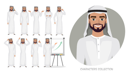 Set of emotions for business man.のイラスト素材