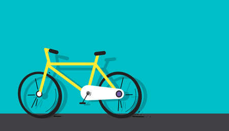 Bicycle image. Vector illustration. Flat bike with backgroundのイラスト素材
