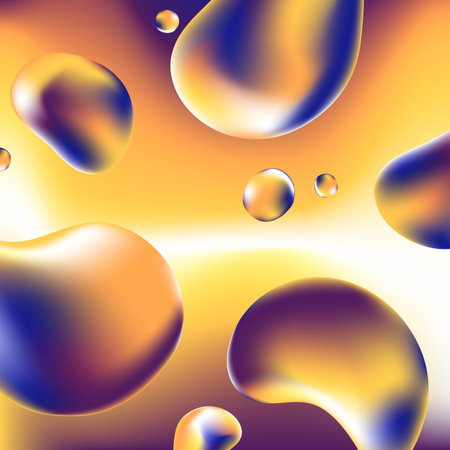 Liquid holographic gradient neon vector illustration. Abstract background in metal tint color.の写真素材