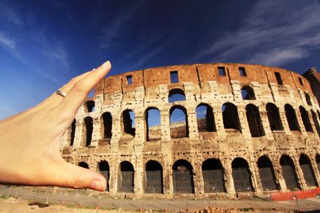 Nice catch of Colosseum の写真素材