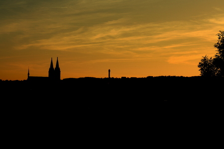 Church towers panoramaの写真素材