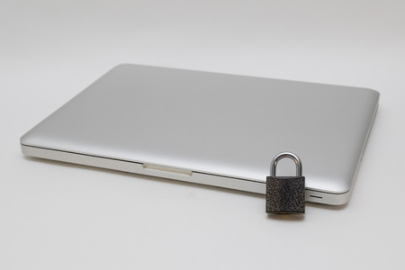 Laptop lockedの写真素材