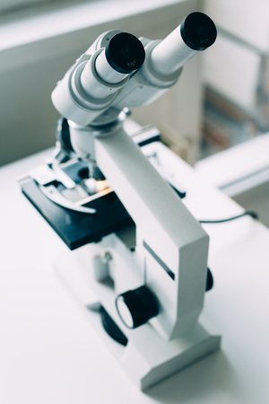 Microscope in the Laboratory, modern close-up shotの写真素材