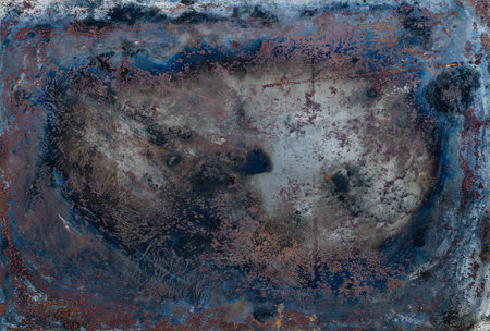 Surface of rusty metal with traces of corrosion and dirt
