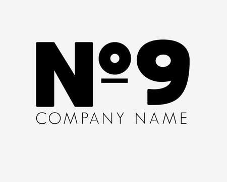 No.9 logo vectorのイラスト素材