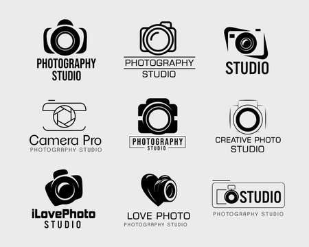 Black icons for photographersの写真素材