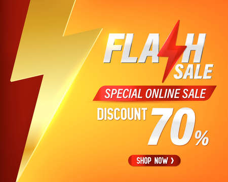 Flash sale banner and discount templateの写真素材