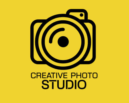 Creative photo studio  design vectorのイラスト素材