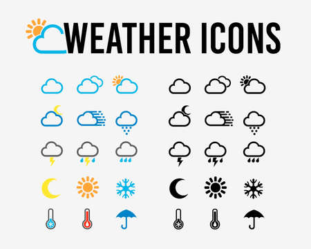 Weather icon collection setのイラスト素材
