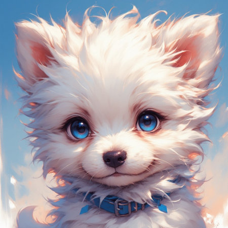 Cute puppy animal illustration imageの素材