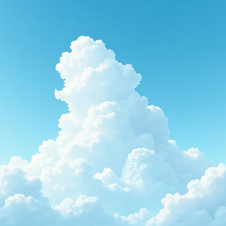 Blue sky with clouds nature imageの素材