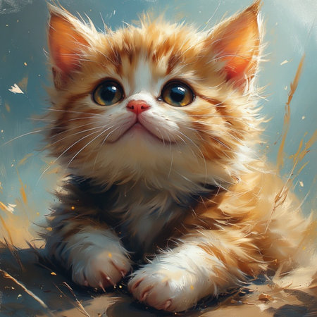 Cute cat animal illustration imageの素材