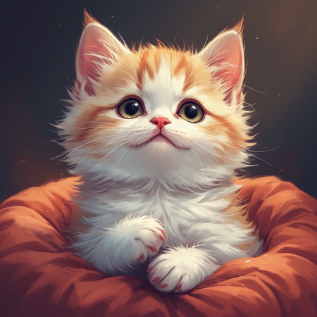 Cute cat animal illustration imageの素材