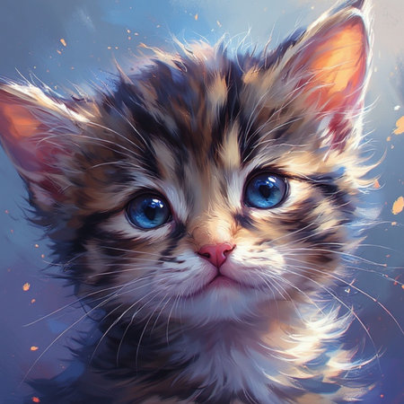 Cute cat animal illustration imageの素材