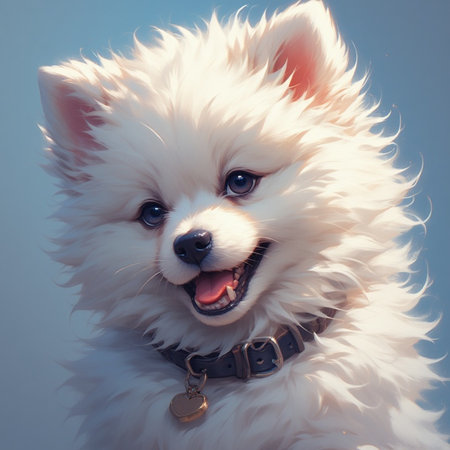 Cute puppy animal illustration imageの素材