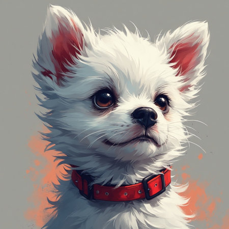 Cute puppy animal illustration imageの素材