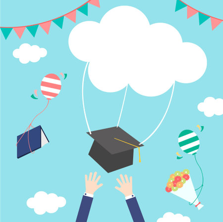 celebrations of graduationのイラスト素材
