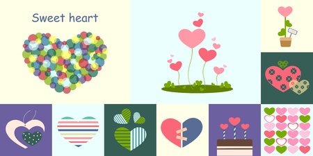 heart iconsのイラスト素材