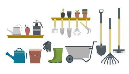 gardening toolsのイラスト素材