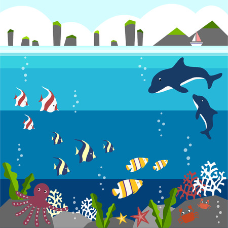 background under the seaのイラスト素材