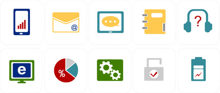 simple icons setのイラスト素材
