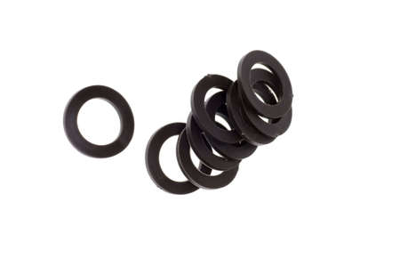 Set of gaskets isolated on white backgroundの写真素材