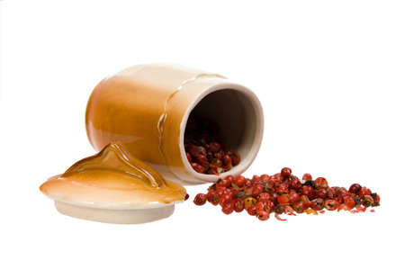 red pepper and box isolatedの写真素材