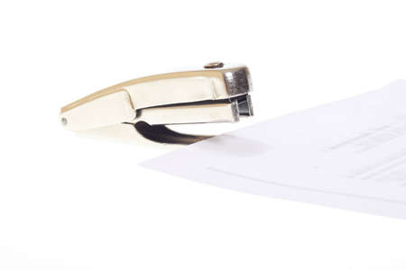 stapler isolated on white background の写真素材