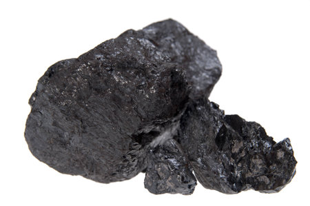 coal, carbon nugget isolated on white background