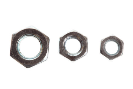 Nut and bolt isolated on white background