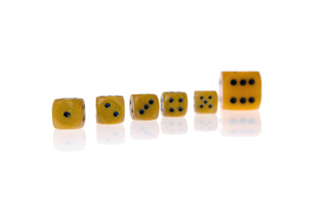 dice isolated on whiteの写真素材