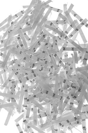 Shredded paper, security white pile
の写真素材