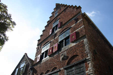 old stapped gable in Veere (Holland)のeditorial素材