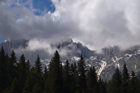 Landscape about Dolomite Mountains, North Italy