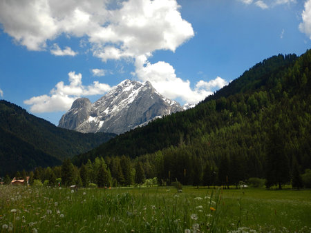 Landscape about Dolomite Mountains, North Italyの写真素材
