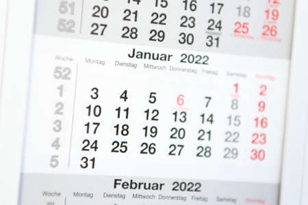 calendar 2022, deadlineの写真素材